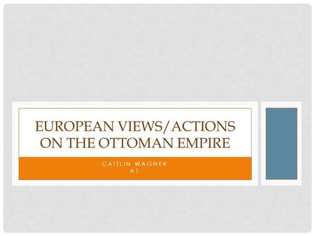 CAITLIN WAGNER A1 EUROPEAN VIEWS/ACTIONS ON THE OTTOMAN EMPIRE.