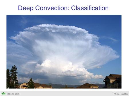 MesoscaleM. D. Eastin Deep Convection: Classification.