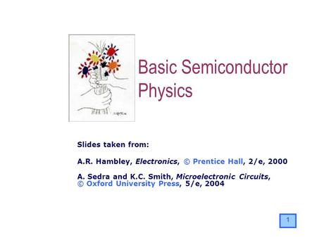 Basic Semiconductor Physics