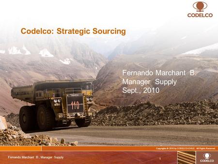 Codelco: Strategic Sourcing