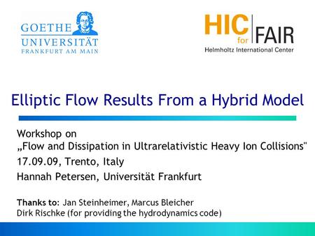 Elliptic Flow Results From a Hybrid Model