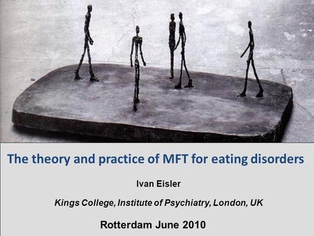 The theory and practice of MFT for eating disorders