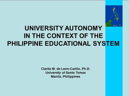 UNIVERSITY AUTONOMY IN THE CONTEXT OF THE