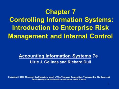 Accounting Information Systems 7e