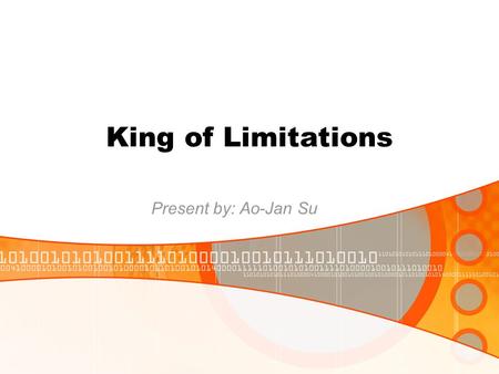 King of Limitations Present by: Ao-Jan Su. Accuracy? Accuracy depends on the distance of end hosts and their authoritative name servers. Not true for.