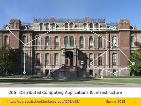 1 i206: Distributed Computing Applications & Infrastructure  2012