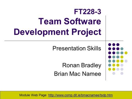 FT228-3 Team Software Development Project