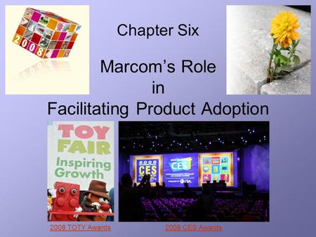 Marcom’s Role in Facilitating Product Adoption Chapter Six 2008 TOTY Awards2008 CES Awards.