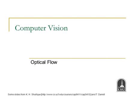Computer Vision Optical Flow