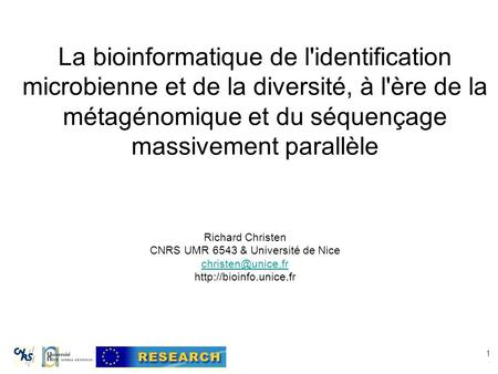 CNRS UMR 6543 & Université de Nice