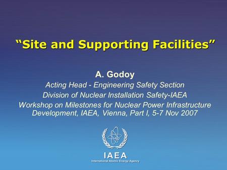 “Site and Supporting Facilities”