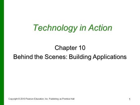 Behind the Scenes: Building Applications