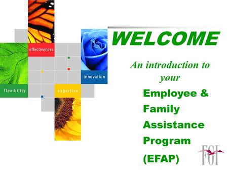WELCOME An introduction to your Employee & Family Assistance Program (EFAP)