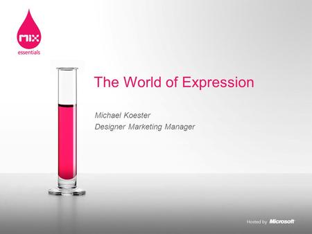Michael Koester Designer Marketing Manager The World of Expression.