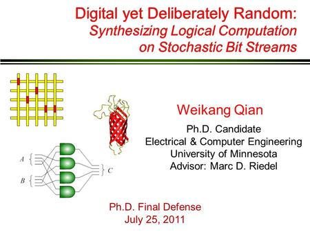 Weikang Qian Ph.D. Candidate Electrical & Computer Engineering