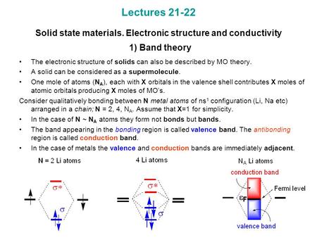 Lectures Solid state materials