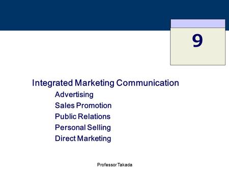 ９ Integrated Marketing Communication Advertising Sales Promotion