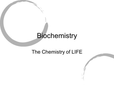 Biochemistry The Chemistry of LIFE. Atoms The smallest unit of matter.