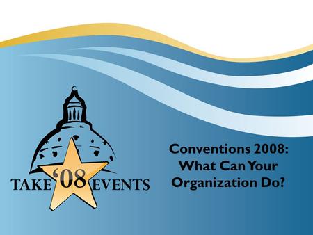 Conventions 2008: What Can Your Organization Do?.