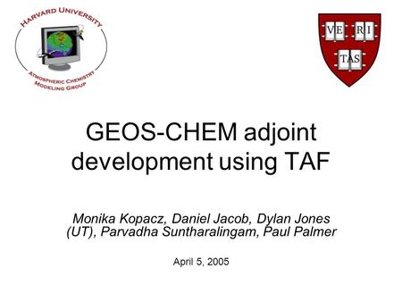 GEOS-CHEM adjoint development using TAF