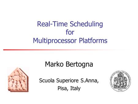 Real-Time Scheduling for Multiprocessor Platforms