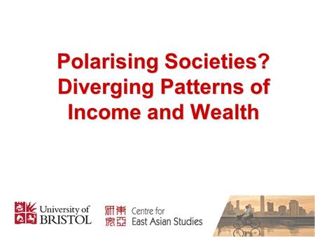 Polarising Societies? Diverging Patterns of Income and Wealth.