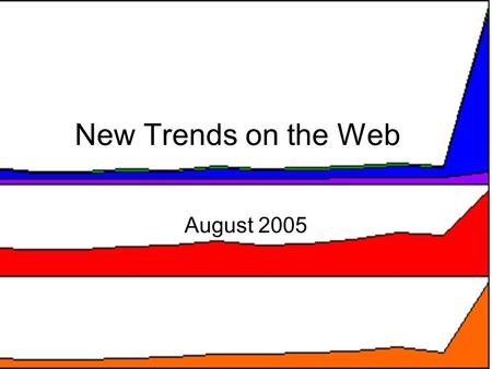 New Trends on the Web August 2005. Overview Social Bookmarking Tagging (a.k.a. Folksonomy) Flickr File sharing with BitTorrent et al. Geospatial Web –