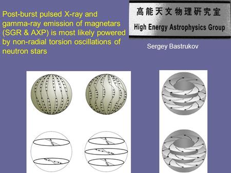 Post-burst pulsed X-ray and gamma-ray emission of magnetars (SGR & AXP) is most likely powered by non-radial torsion oscillations of neutron stars Sergey.