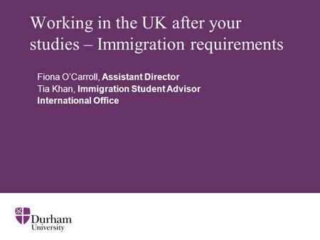 Working in the UK after your studies – Immigration requirements