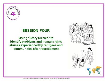 Copyright Eileen Pittaway and Linda Bartolomei, UNSW Centre for Refugee Research SESSION FOUR Using “Story Circles” to identify problems and human rights.