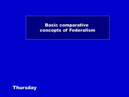 concepts of Federalism