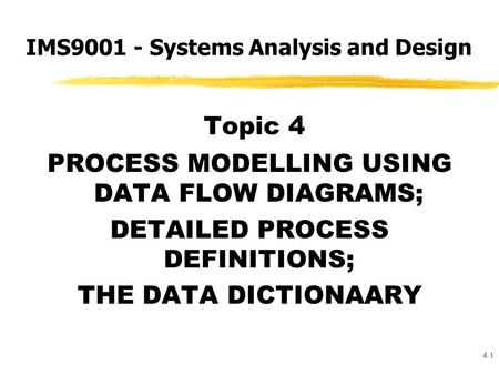 IMS Systems Analysis and Design