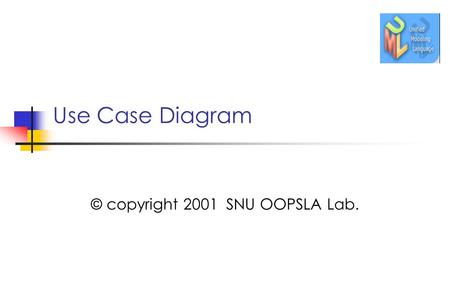 Use Case Diagram © copyright 2001 SNU OOPSLA Lab..