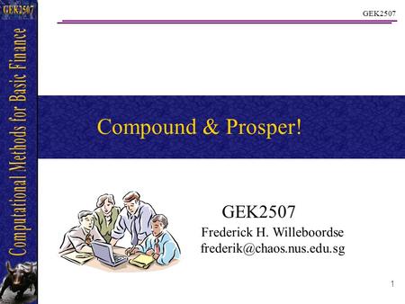 GEK2507 1 Frederick H. Willeboordse Compound & Prosper!