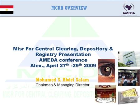 Misr For Central Clearing, Depository & Registry Presentation