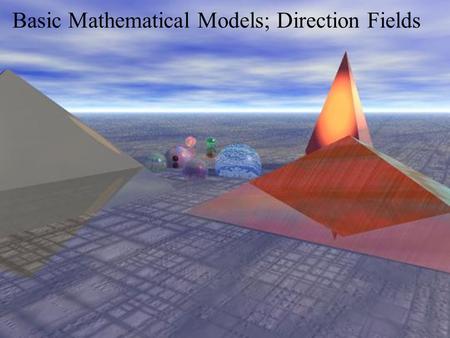 Basic Mathematical Models; Direction Fields. A Falling Object.