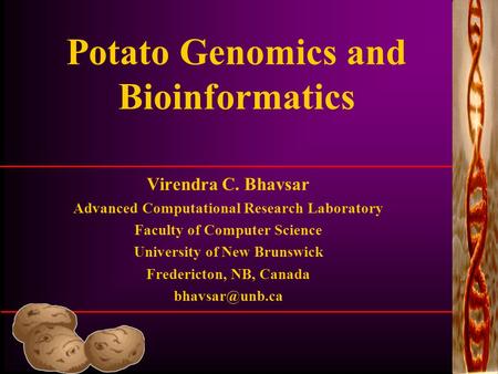 Potato Genomics and Bioinformatics