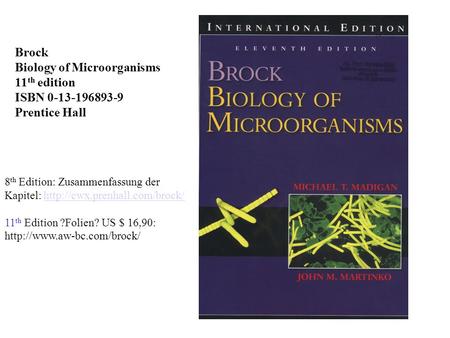 Biology of Microorganisms 11th edition ISBN