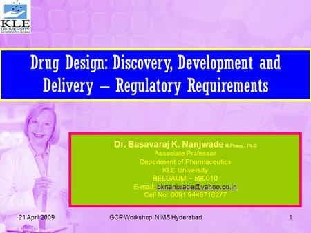 Dr. Basavaraj K. Nanjwade M.Pharm., Ph.D