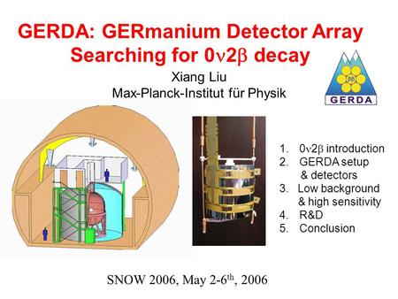 GERDA: GERmanium Detector Array