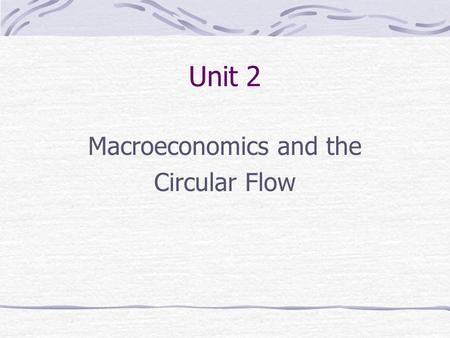Macroeconomics and the