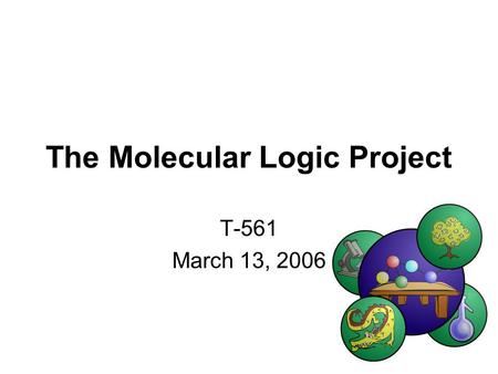 The Molecular Logic Project T-561 March 13, 2006.