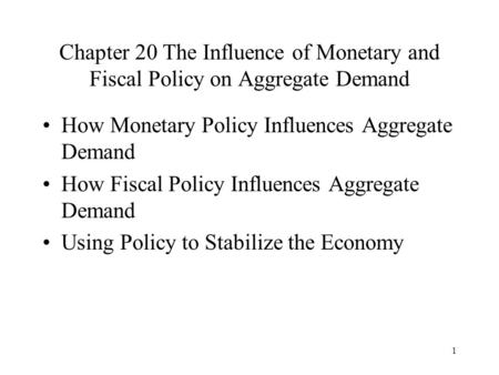 How Monetary Policy Influences Aggregate Demand