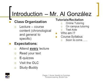 Introduction – Mr. Al González