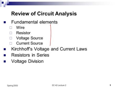 Review of Circuit Analysis