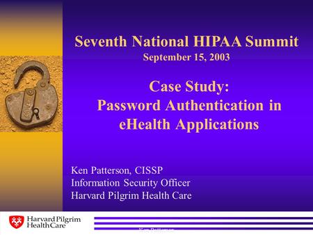 Case Study: Password Authentication in eHealth Applications