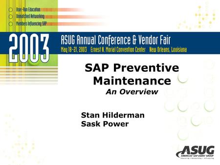 SAP Preventive Maintenance An Overview