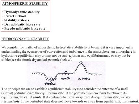 ATMOSPHERIC STABILITY