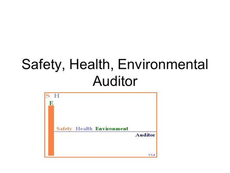 Safety, Health, Environmental Auditor. Main Page.