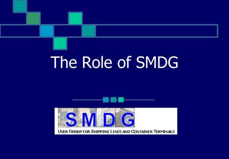 16/04/2017 The Role of SMDG ECT - Simon Spoormaker.